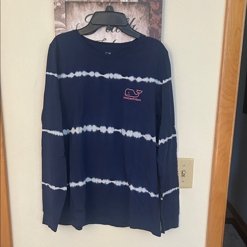 Vineyard Vines Blue Tie-Dye Long Sleeve Shirt